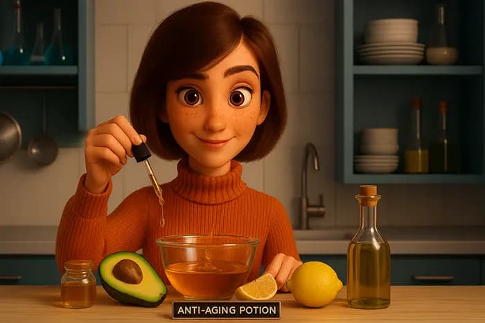 Potion anti-âge naturelle pour la prévention des rides
