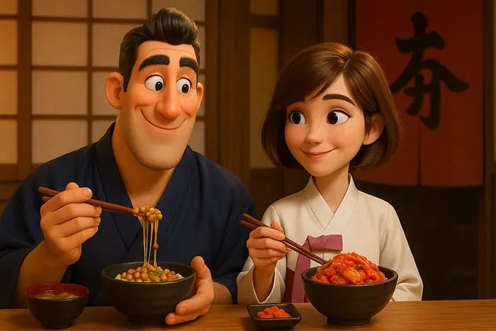 Kimchi vs Natto qui est plus sain